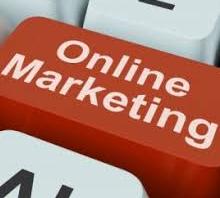 online marketing on keyboard